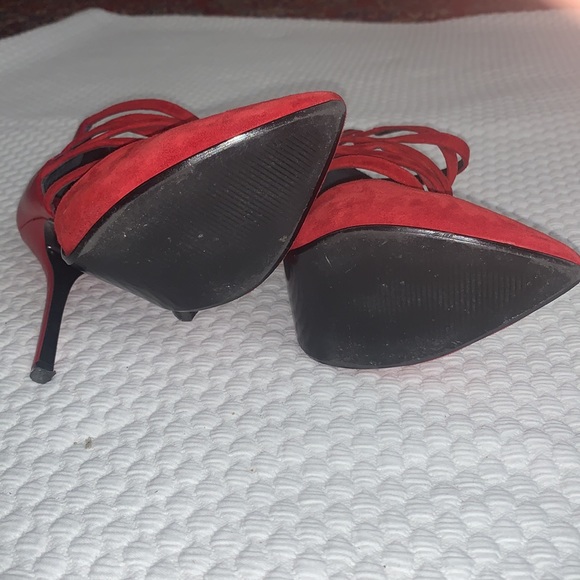 NETTY HOT RED Steve Madden strappy heels - Picture 5 of 5